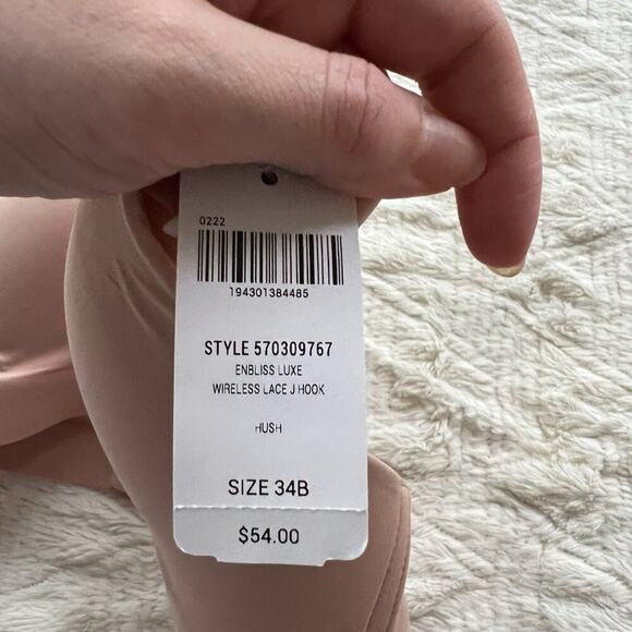 Soma English Luxe Wireless Bra With Lace Back in Hush - Picture 5 of 8